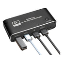 Hub Kvm Switch 2 Pc Para 1x Hdmi 8k E 3x Usb 3.0 Cor Preto