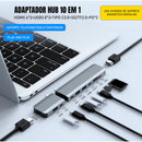 Hub USB-C Dorn 10 em 1 Modular - Docking Station com Conexão Magnética, Saídas Dual HDMI 4K e PD 100W