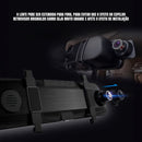 Câmera De Ré + Frontal Com Gravação Retrovisor 9 Polegadas