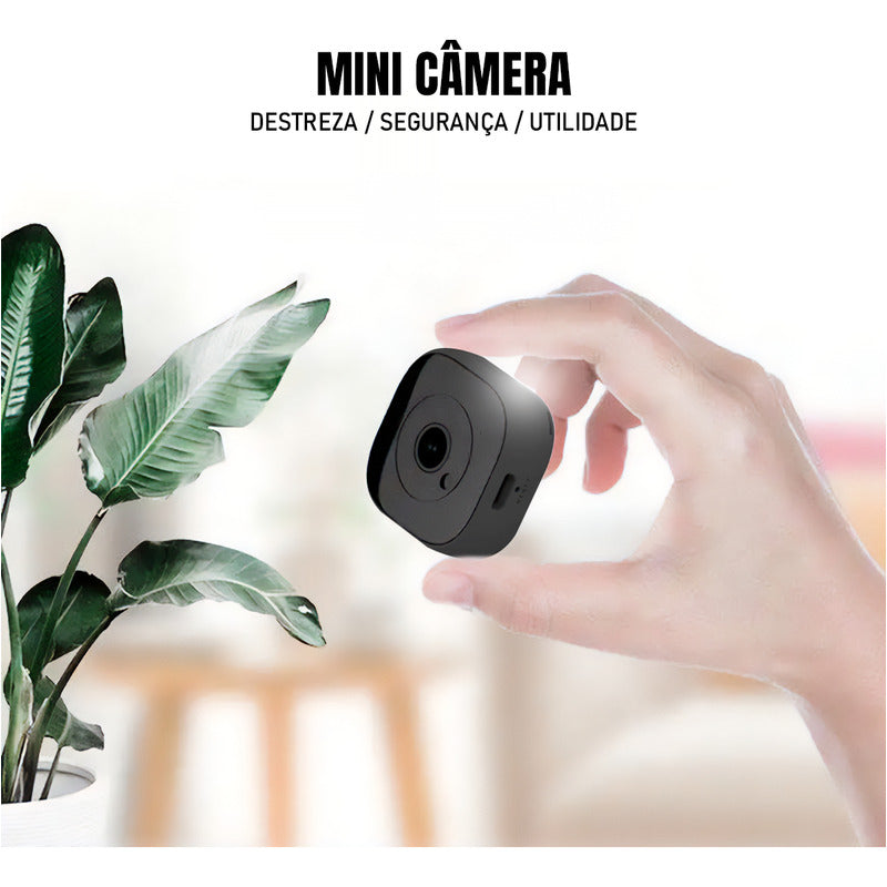 Mini Camera Ip Espiã Wifi Angulo De Visão Amplo 120 Graus