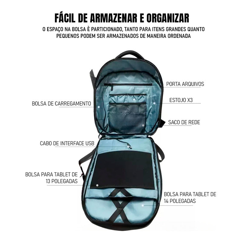 Mochila Led Olhos 30l Esportiva Personalizável Impermeável