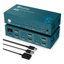 Hub Kvm Switch Hdmi Usb-c 2x Pcs P/ 2x Tela 8k Usb 3.0 Pd