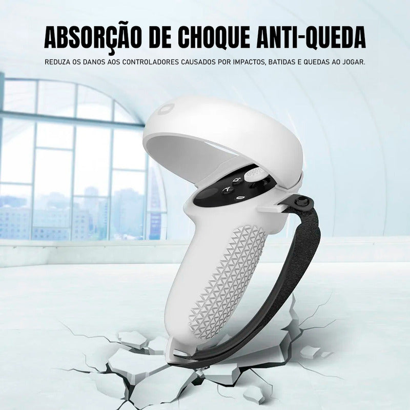Kit de Proteção Virtua FX 5 em 1 para Meta Quest 3 - Capa, Grips, Máscara Facial e Protetor de Lentes
