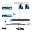 Switcher Hdmi Kvm Com Chaveamento 2x2 4k 60hz Dual Monitor
