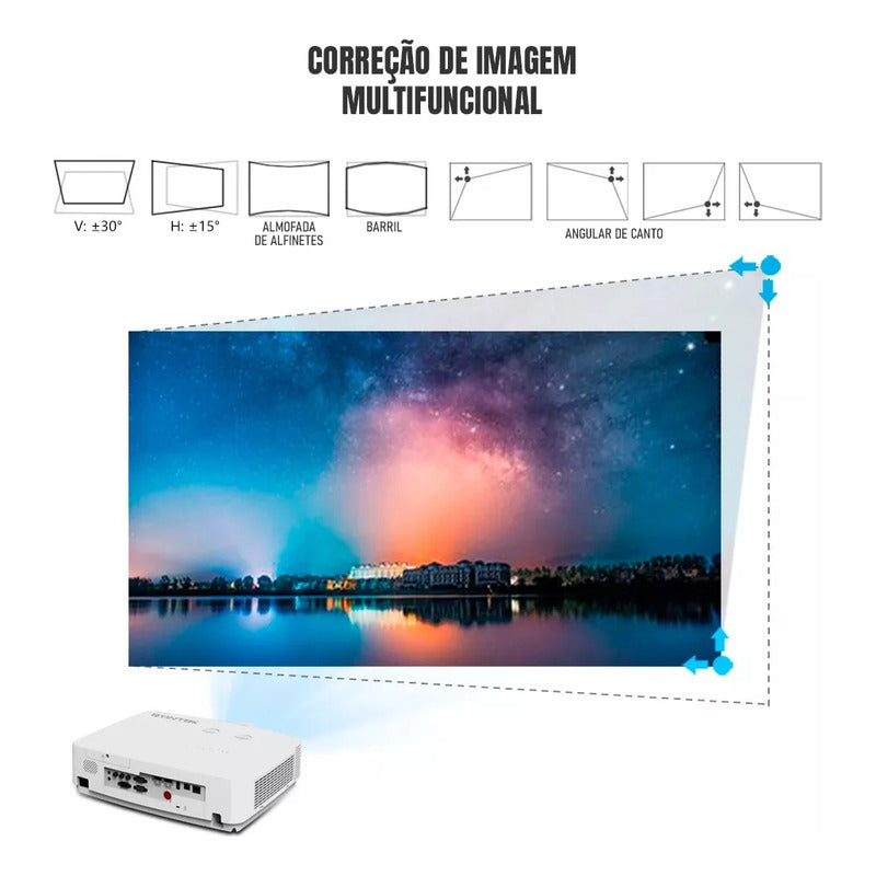 Projetor Byintek 5500 Lumens Ansi Led Dhp+ 3lcd Full Hd