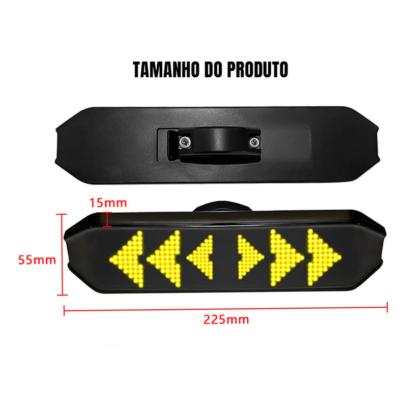 Lanterna Traseira Bike C/seta Inteligente S/fio - Virtua Fx