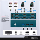 Hub Kvm Switch Displayport 2x Pcs P/ 2x Tela 4k Usb 3.0 Pd