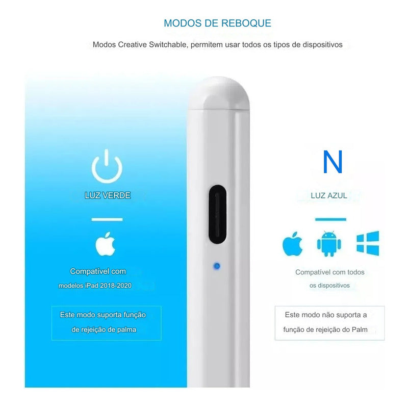 Caneta Stylus Com Palm Rejection Compativel iPad Ou Android