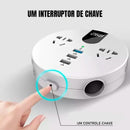 Inversor de Carro Dorn 150W/550W - Tomada 220V, USB QC3.0, 12V/24V, Segurança Certificada