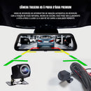 Câmera De Ré + Frontal Com Gravação Retrovisor 9 Polegadas
