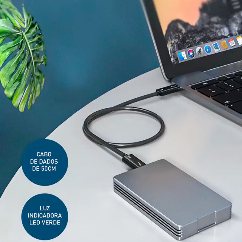 Case Externo Ssd Nvme M.2 Thunderbolt 3/4, Usb 4.0 40gbps