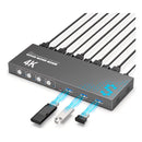 Switch Kvm Hdmi 4 Portas 4k Usb3.0 Hub Teclado Mouse - Dorn