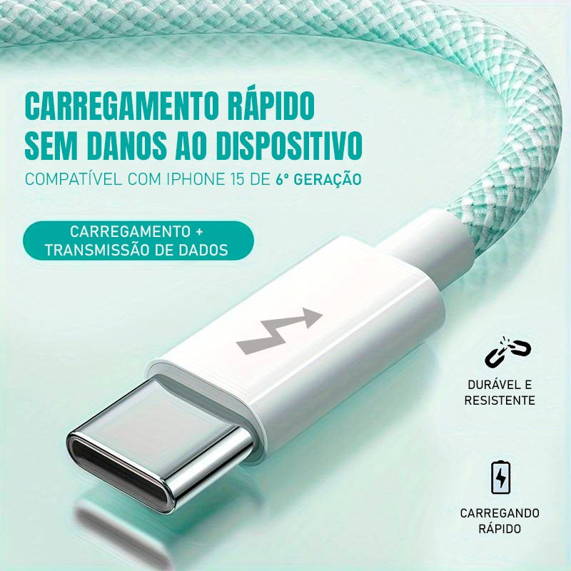 Cabo Dorn Turbo Usb-c Thunderbolt 4.0 40gbps Pd 240w 2 Pontas Tipo-c 2m