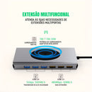 Hub Modular Dorn 15 em 1 USB-C - Dock Station com 4K HDMI, RJ45, USB 3.0 e Carregamento por Indução