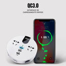 Inversor de Carro Dorn 150W/550W - Tomada 220V, USB QC3.0, 12V/24V, Segurança Certificada