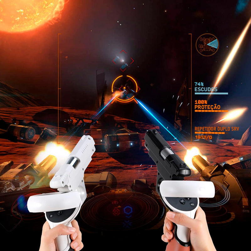 Arma Gun Pistola Suporte Controle Para Oculus Quest 2 No Br