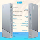 Dockstation Hub Usb-c Dorn Displaylink 2x Displayport e 2x Hdmi para Multitelas+ Fonte 100w