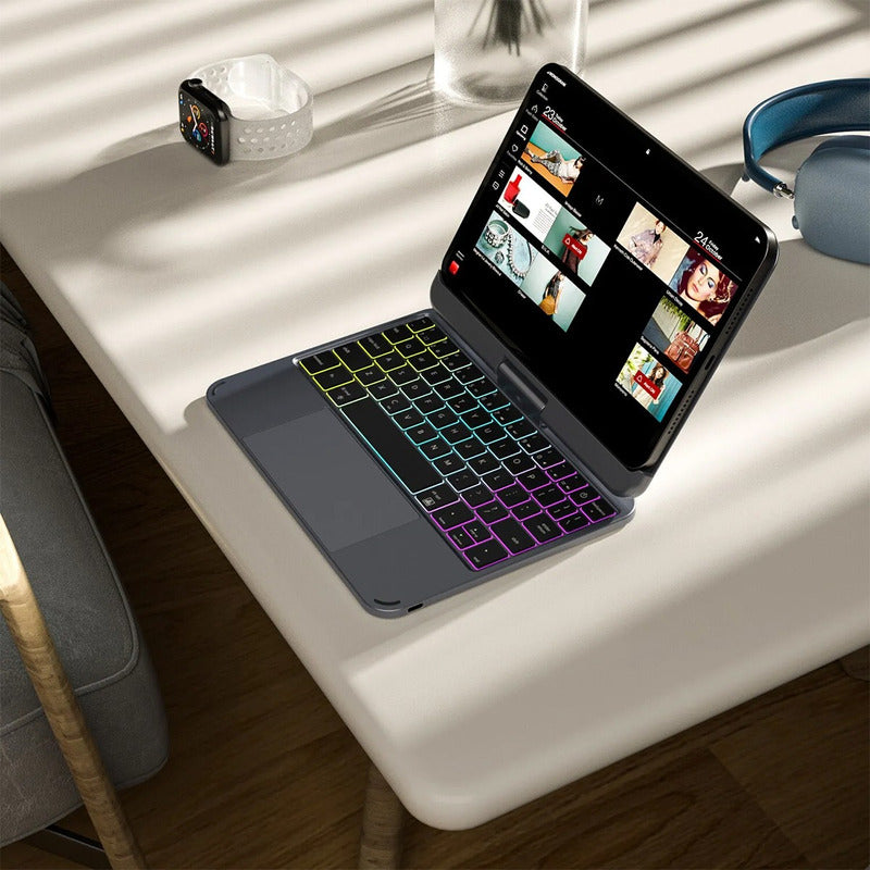 Teclado Doqo Magic Para iPad Mini 6 E 7 - Prata
