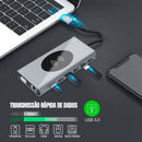 Hub Modular Dorn 15 em 1 USB-C - Dock Station com 4K HDMI, RJ45, USB 3.0 e Carregamento por Indução