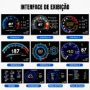 Computador de Bordo Dorn OBD2 Universal - HUD 2 em 1, Leitura de RPM, Temperatura, GPS e Alertas