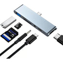 Hub Dorn Pro 6 Em 1 Usb-c Hdmi Sd/tf P2 Para iPad E Celular