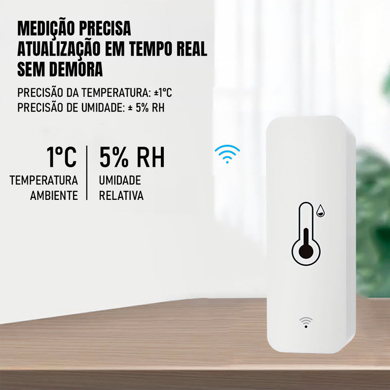 Sensor De Temperatura E Umidade Inteligente Wifi Tuya Nf