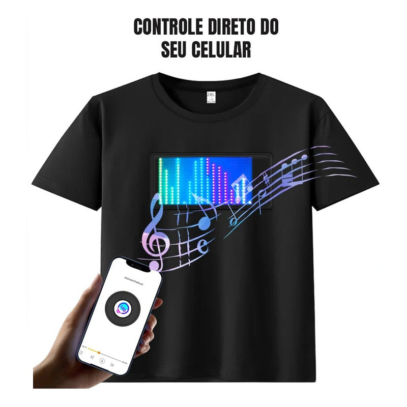 Camiseta Virtua FX Com Painel Led Personalizável pelo Celular