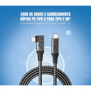 Cabo Usb 4.0 20gbps 5m Thunderbolt 3 Tipo C Pd 100w 5 Metros