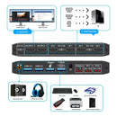 Switcher Hdmi Kvm Com Chaveamento 2x2 4k 60hz Dual Monitor