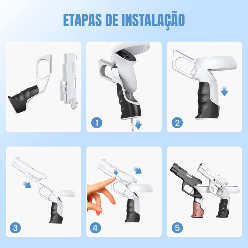Arma Gun Pistola Suporte Controle Para Oculus Quest 2 No Br