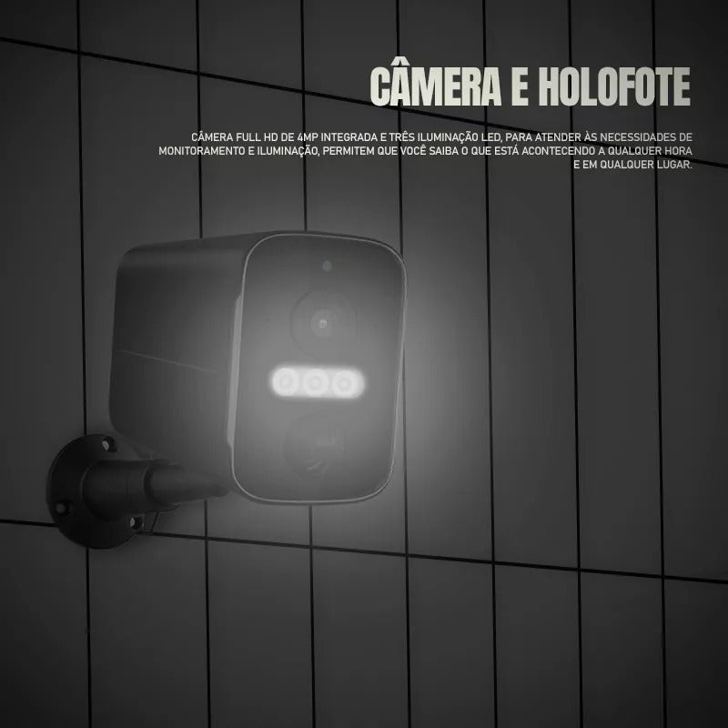 Câmera De Segurança Solar Wi-fi Full Hd 1080p 120° Noturna