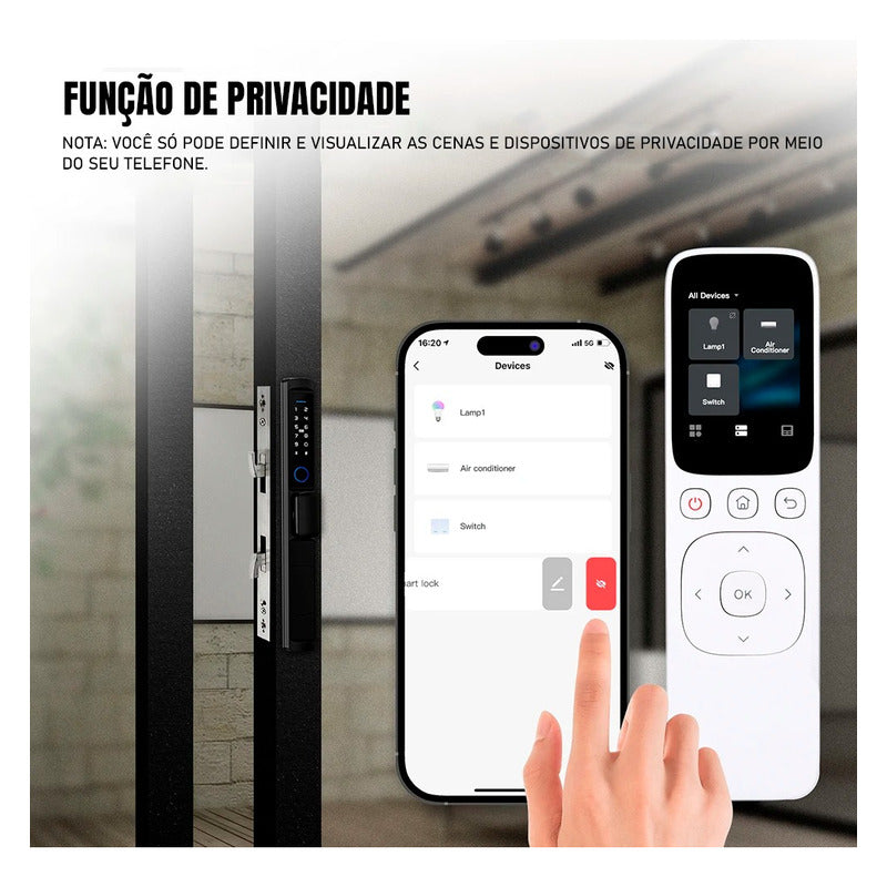 Controle Remoto Inteligente Dorn Voz Wifi Smart Home Tuya