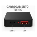 Carregador Energia Solar Portátil 30w Usb Usb-c Qc 3.0