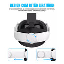 Strap VR Virtua FX - Alça de Conforto para Meta Quest 3/3S (Ajuste Multi-Ponto e Almofada Macia)
