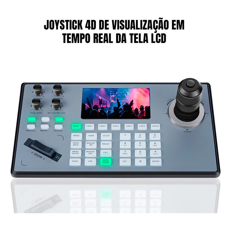 Mesa Controladora Dorn Com Joystick Para Câmeras Ptz Poe, IP, Rj45