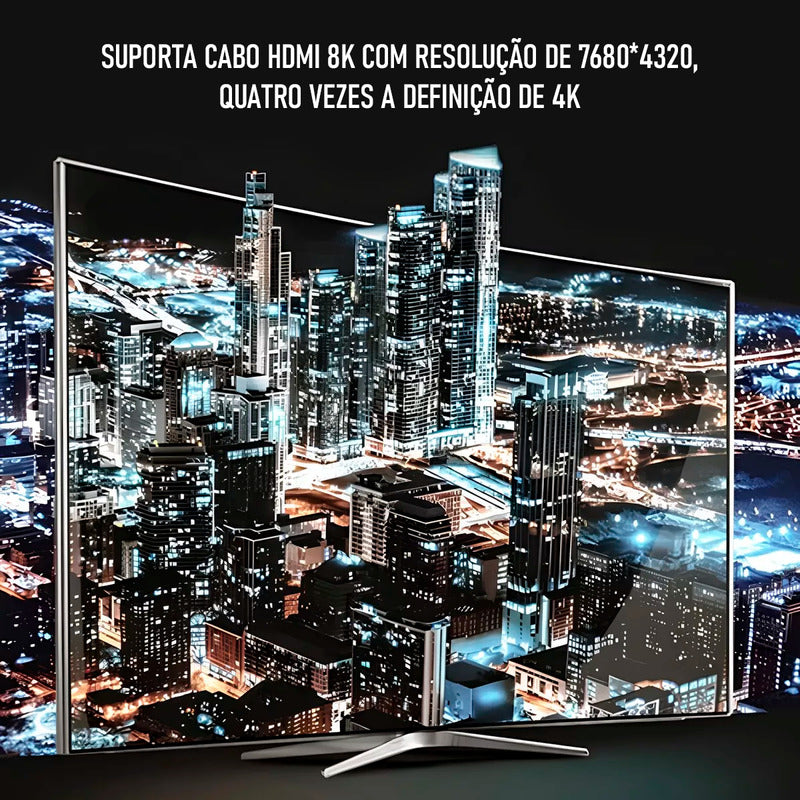 Extensor Emenda Hdmi 8k Tv Amplificador Sinal Femea + Nf