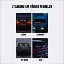 Painel LED de Olho Virtua FX para Carro - USB, Alto Brilho e Letreiro de Expressões Criativas