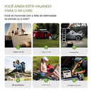 Carregador Energia Solar Portátil 30w Usb Usb-c Qc 3.0