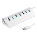 Hub USB 3.0 7 em 1 Dorn - Dock Station com Interruptores Individuais e Carregamento Rápido