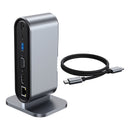 Dock Station Hdmi Usb-c Thunderbolt Hdmi 4k Rj45 100w - Dorn Cor Prateado