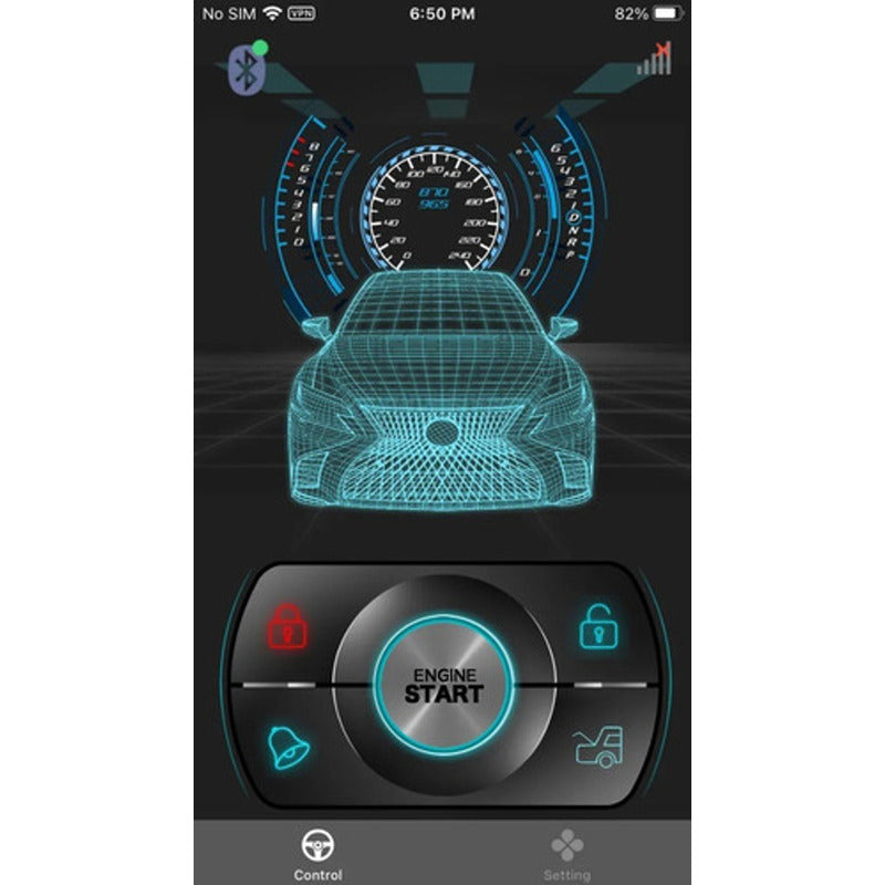 Kit Start Stop Partida Remota + Relógio Chave Keyless Preto