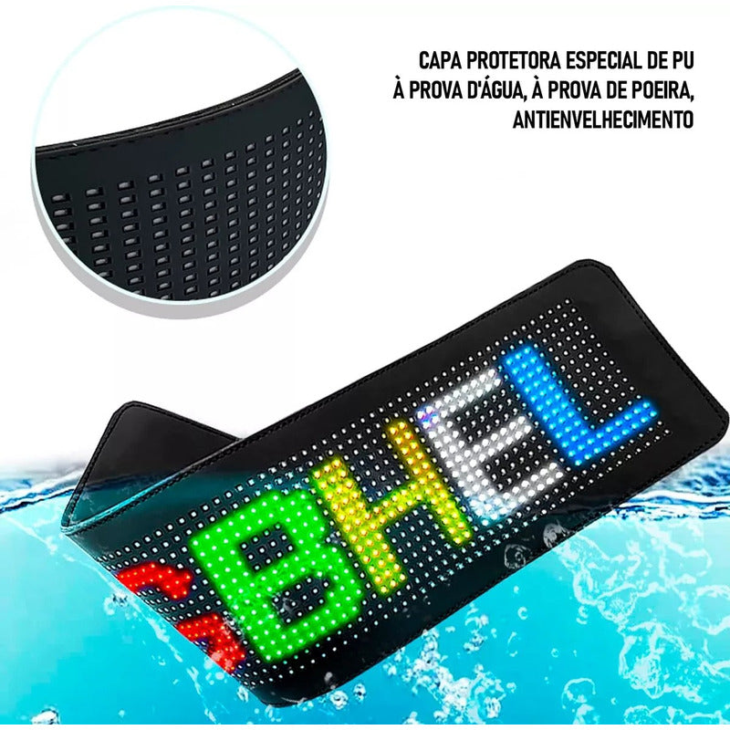 Tela Led Flexível 64x14cm Imagens E Textos Colorido 40w