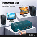 Hub Kvm Switch Displayport 2x Pcs P/ 2x Tela 4k Usb 3.0 Pd