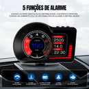 Computador de Bordo Dorn OBD2 Universal - HUD 2 em 1, Leitura de RPM, Temperatura, GPS e Alertas