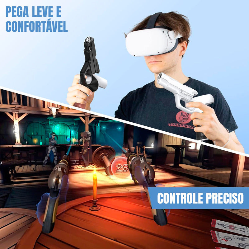 Arma Gun Pistola Suporte Controle Para Oculus Quest 2 No Br