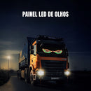 Painel LED de Olho Virtua FX para Carro - USB, Alto Brilho e Letreiro de Expressões Criativas