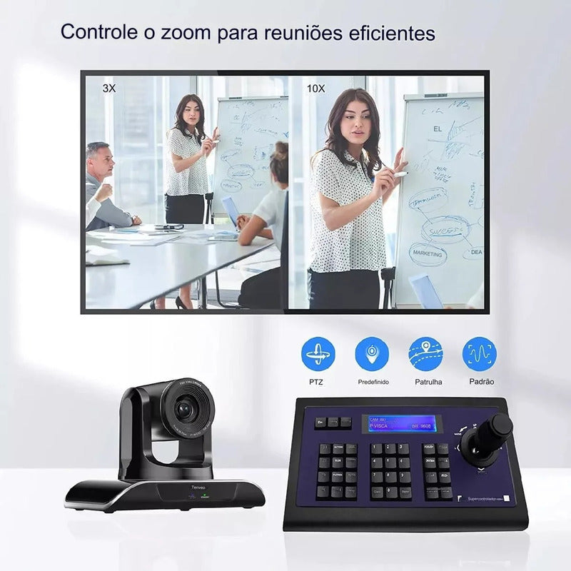 Mesa Controladora Dorn Com Joystick Para Câmeras Ptz Visca, Pelco-D/P, RS232, RS485