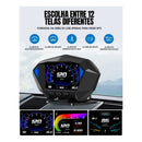 Computador de Bordo Dorn OBD2 Universal - HUD 2 em 1, Leitura de RPM, Temperatura, GPS e Alertas