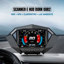 Computador de Bordo Dorn OBD2 Universal - HUD 2 em 1, Leitura de RPM, Temperatura, GPS e Alertas