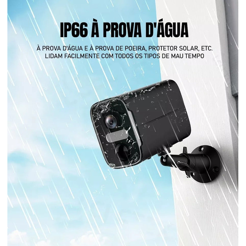 Câmera De Segurança Solar Wi-fi Full Hd 1080p 120° Noturna